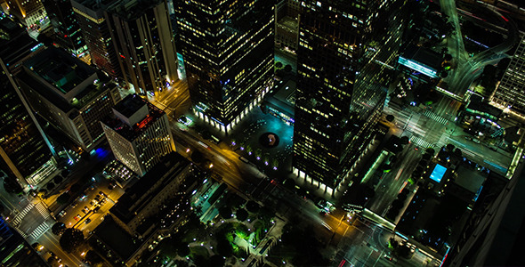 Downtown Los Angeles Street and Buildings alt