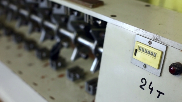 Counter On Machine In Production Hall