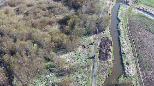 Flying Above Group Cross Motorbikes