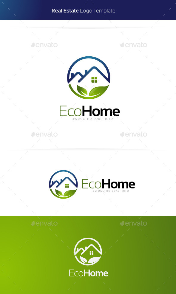 Eco Home  Real Estate Logo