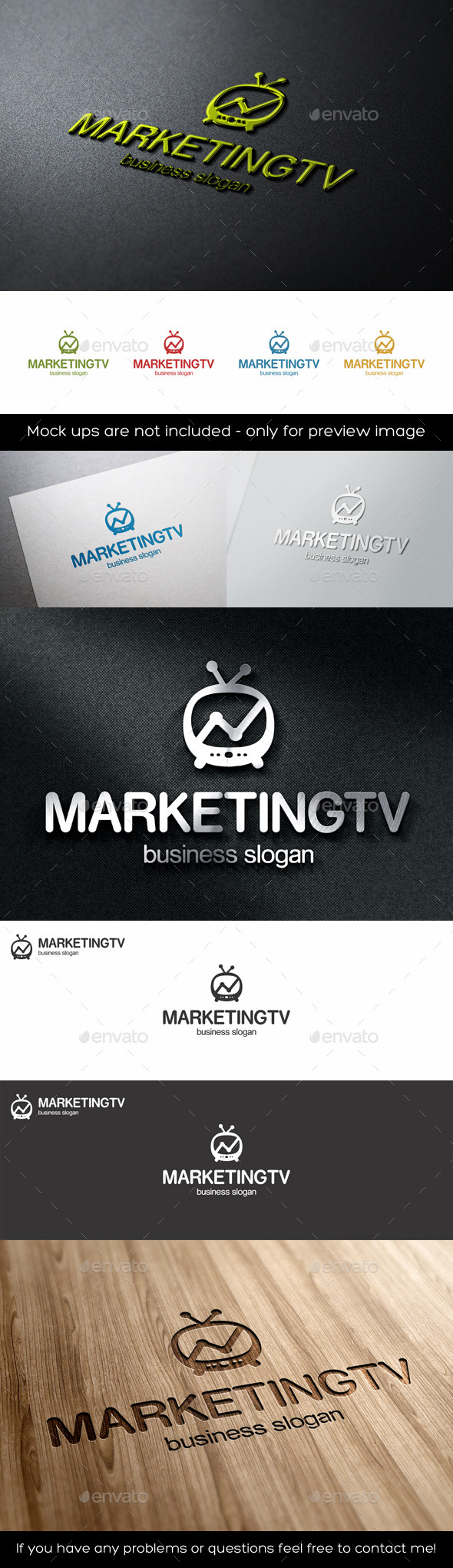 Marketing TV Stats Graph Logo