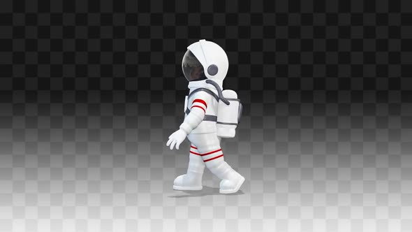 Cosmonaut Walking Side View