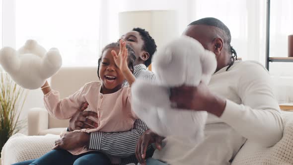 Family Portrait African American Family Three Generations Adult Mother Woman Little Girl Child