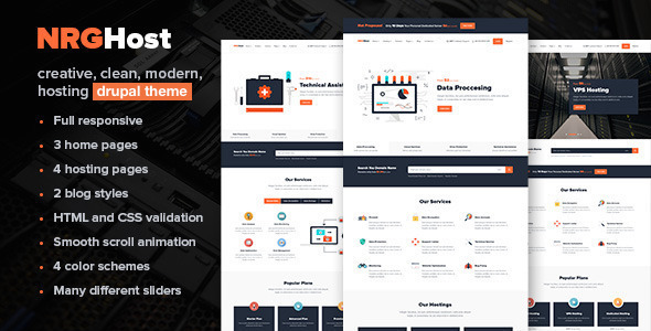 NRGHost - Hosting, Tech & Service Provider Theme