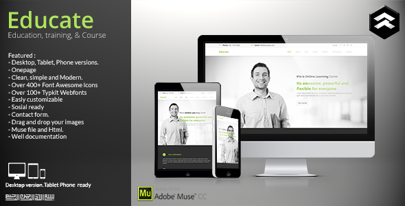 Edukate - Education, Courses Muse Template