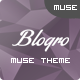 Blogro - One Page Personal Muse Templates - ThemeForest Item for Sale