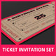 Ticket Invitation Set - GraphicRiver Item for Sale