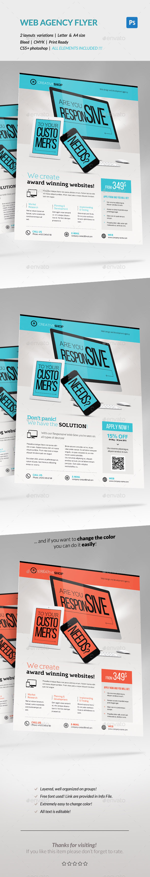 Creative Web Design Agency Flyer