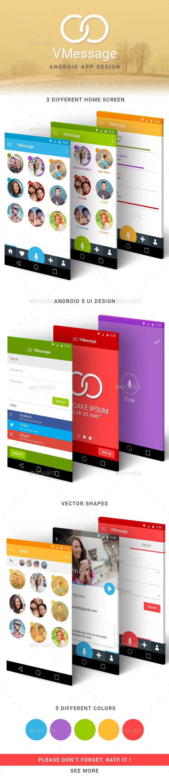 VMessage Android App and UI