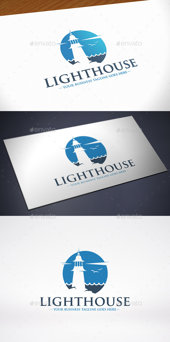 Lighthouse Water Logo Template