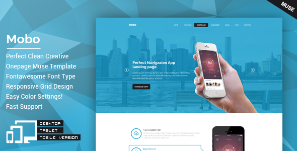 Mobo - One Page Parallax Muse Theme