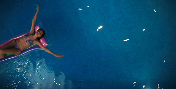 Girl in swimming pool