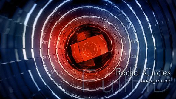 Techno Radial Segments Animation 