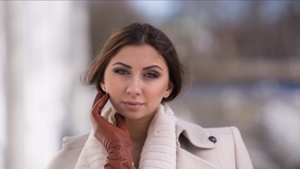 Beautiful Girl in Gloves