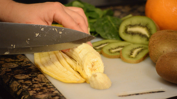 Cutting A Banana