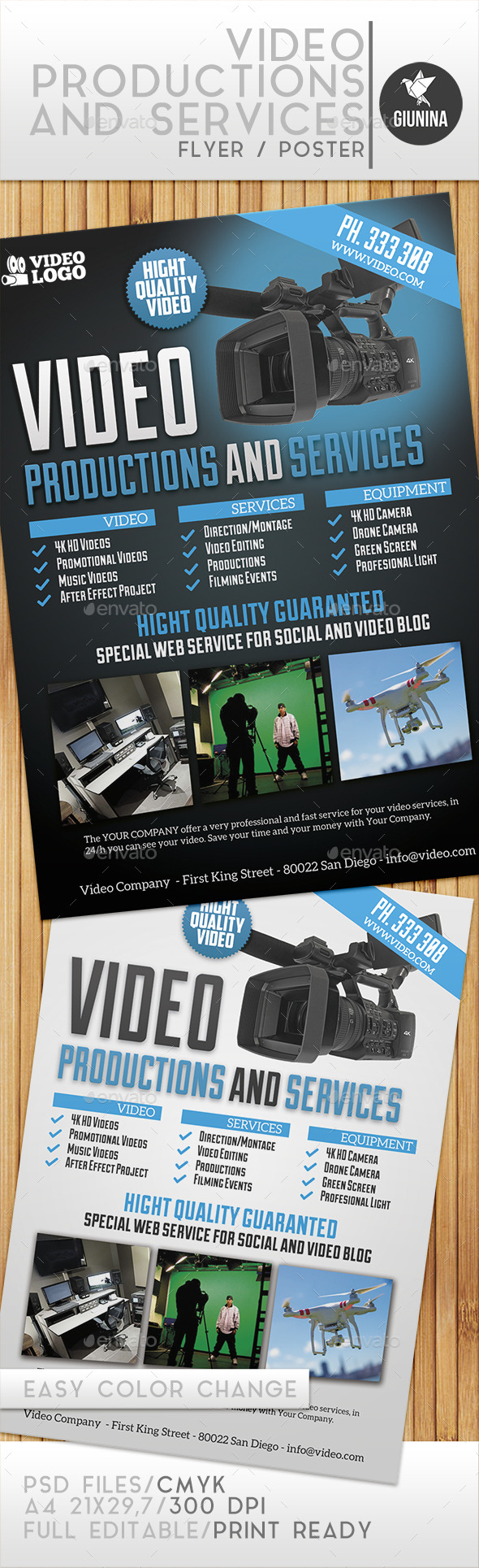 Video Production And Services Flyer/Poster