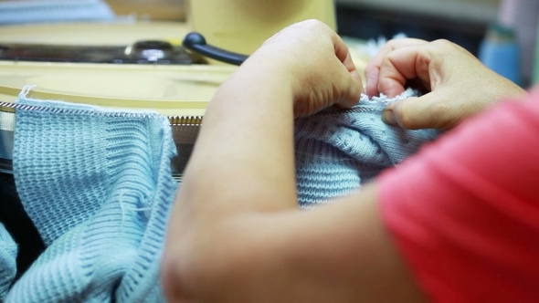 View Of Work On Knitting Apparatus