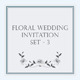 Floral Wedding Invitation Set - 3 - GraphicRiver Item for Sale