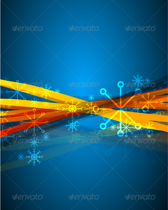 Blue vertical Christmas background