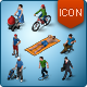 Isometric Map Icons - People - GraphicRiver Item for Sale