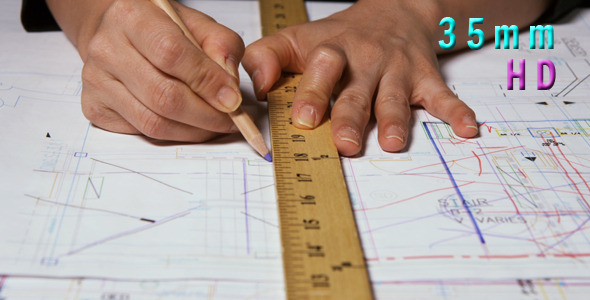 Architect Using A Ruler