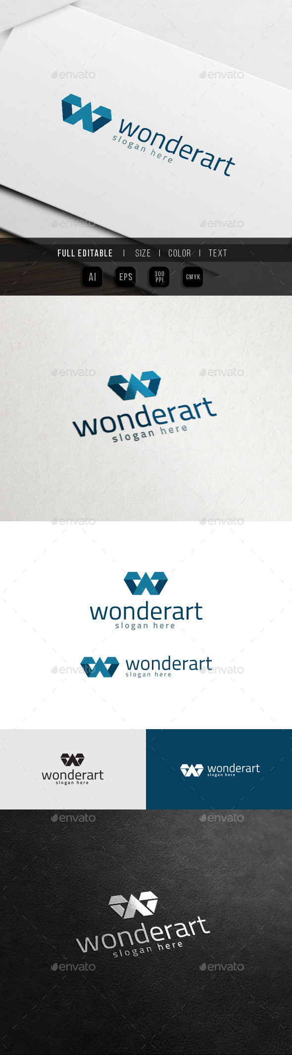 Wonder Art - Business Marketing - W Logo