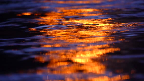 Light reflected in dark water