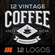 12 Retro Vintage Coffee Logo - GraphicRiver Item for Sale