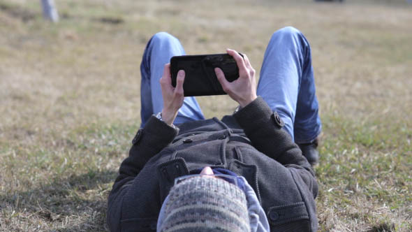 Man With Touch Panel