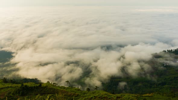 Fog With Mountain