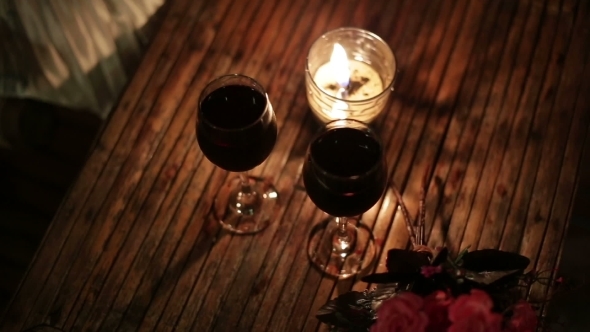 Romantic Dinner In Restaurant