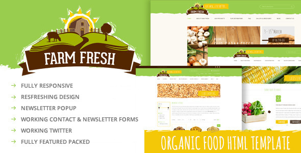 Farm Fresh - Szablon HTML produktów ekologicznych