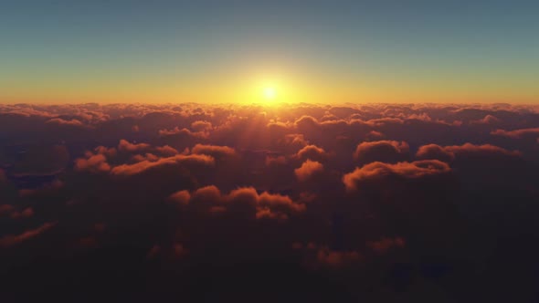 Beautiful Sunrise Above The Clouds alt