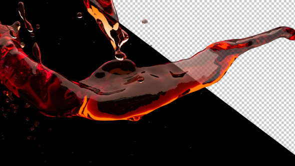 Red Wine Splash Flowing