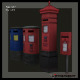 English mailboxes  - 3DOcean Item for Sale