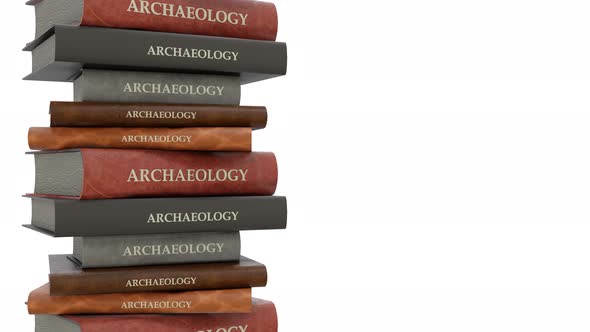 Books titled Archaeology . looping animation