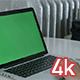 Girl Using Trackpad on Green Screen Laptop - VideoHive Item for Sale