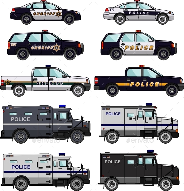 Police Car Graphics, Designs & Templates from GraphicRiver