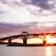 Sunrise Behind Bridge Over Water 1 - VideoHive Item for Sale