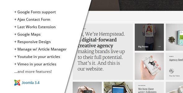 Hempstead :: Responsive Joomla Portfolio Template