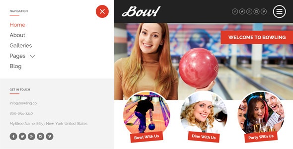 BOWL - Responsive Bowling Center HTML Template