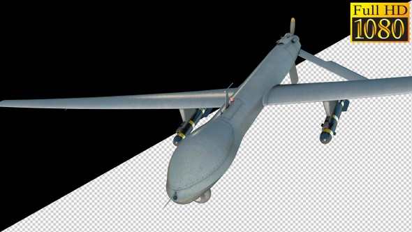 Air Strike Drone Fighter On Alpha Channel Loops V1 alt