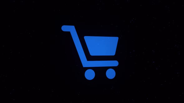 Shopping cart icon for online shopping