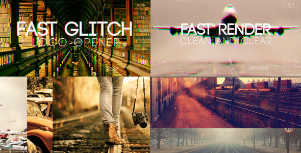 Glitch Fast Logo Reveal alt