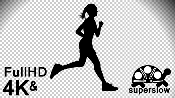 Woman Running Silhouette alt