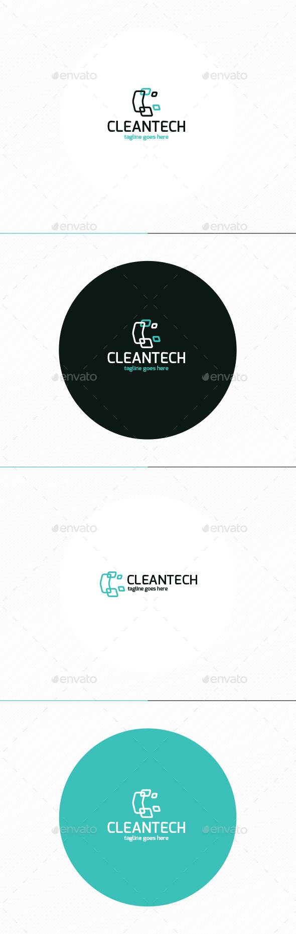 Clean Tech Logo • Letter C