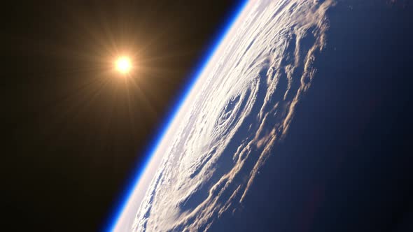 Sunrise Over A Big Hurricane alt