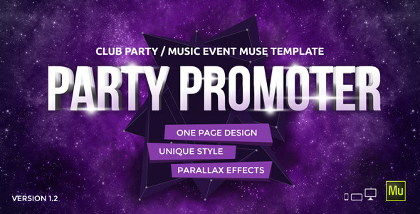 Party Promoter - Club Music Event Muse Template