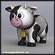 Cartoony Cow - 3DOcean Item for Sale