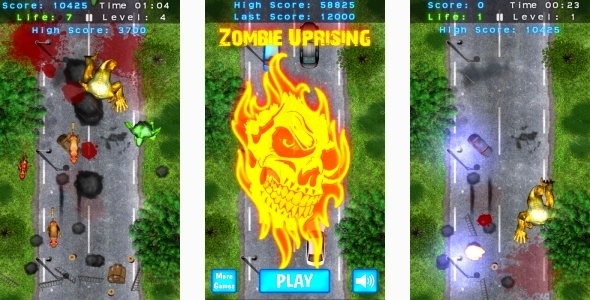 Zombie Uprising - HTML5 Mobile game (Construct 3 | Construct 2 | Capx)